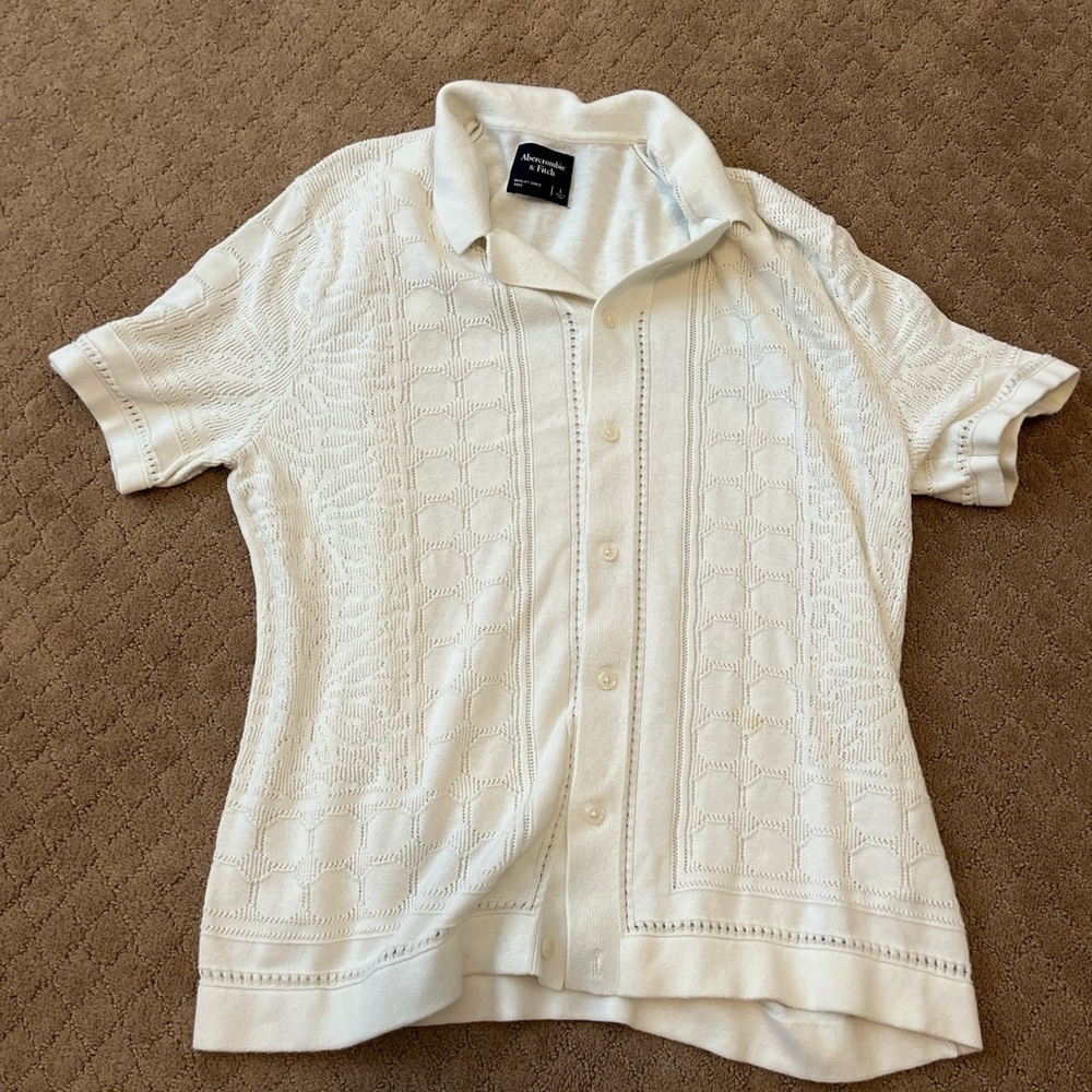 Abercrombie & Fitch Cream Knit Sweater